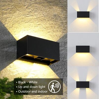 SUNMEIYI LED Outdoor Wall Lamps 24W LED Motion Sensor Black/White IP65 Waterproof Indoor Outdoor Lighting Adjustable Wall Light SUNMEIYI LED Outdoor Wall Lamps 24W LED Motion Sensor Black/White IP65 Waterproof Indoor Outdoor Lighting Adjustable Wall Light