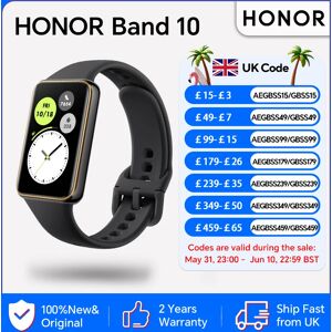 HONOR Band 10,Smartwatch,1.57-inch AMOLED Screen, Curved Edge Design, Morning Health, 14 Days Battery Life,iOS & Android,Black HONOR Band 10,Smartwatch,1.57-inch AMOLED Screen, Curved Edge Design, Morning Health, 14 Days Battery Life,iOS & Android,Black