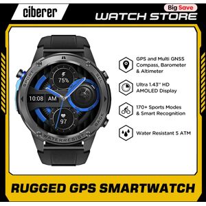 New Ciberer DM56 GPS Smart Watch 1.43''HD AMOLED Display Multi GNSS Compass, Barometer& Altimeter 5 ATM Voice Calling Smartwatch New Ciberer DM56 GPS Smart Watch 1.43''HD AMOLED Display Multi GNSS Compass, Barometer& Altimeter 5 ATM Voice Calling Smartwatch