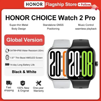 HONOR CHOICE Watch 2 Pro Smart Watch 1.97'' AMOLED Screen Bluetooth Call GNSS 5ATM Waterproof Health Monitor 14Days Battery Life HONOR CHOICE Watch 2 Pro Smart Watch 1.97'' AMOLED Screen Bluetooth Call GNSS 5ATM Waterproof Health Monitor 14Days Battery Life