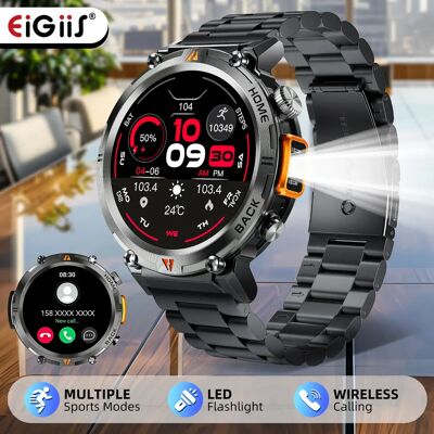 EIGIIS KE3 Bluetooth Call Smart Watch Men Full Touch Screen Health Monitor Clock With Flashlight Men SmartWatch For IOS Android EIGIIS KE3 Bluetooth Call Smart Watch Men Full Touch Screen Health Monitor Clock With Flashlight Men SmartWatch For IOS Android