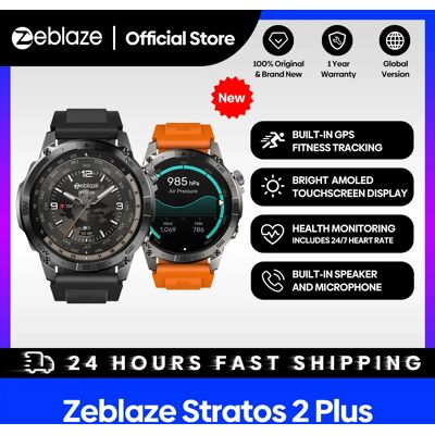 New Zeblaze Stratos 2 Plus GPS Smart Watch 1.43'' AMOLED Display Compass Barometric Altimeter Fitness Tracking Smartwatch New Zeblaze Stratos 2 Plus GPS Smart Watch 1.43'' AMOLED Display Compass Barometric Altimeter Fitness Tracking Smartwatch