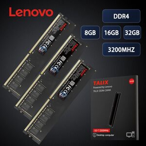 Lenovo TALIX DDR4 8GB 16GB 3200MHz Desktop RAM X2-T DIMM Memory Module for PC Gaming Office Multitasking Intel AMD Motherboard Lenovo TALIX DDR4 8GB 16GB 3200MHz Desktop RAM X2-T DIMM Memory Module for PC Gaming Office Multitasking Intel AMD Motherboard