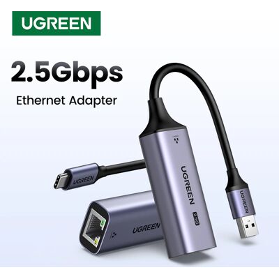 UGREEN USB Ethernet Adapter 2.5G 2500Mbps USB3.0 Network Card for Laptop PC NAS Server Windows Mac OS USB-A/C Internet Adapter UGREEN USB Ethernet Adapter 2.5G 2500Mbps USB3.0 Network Card for Laptop PC NAS Server Windows Mac OS USB-A/C Internet Adapter