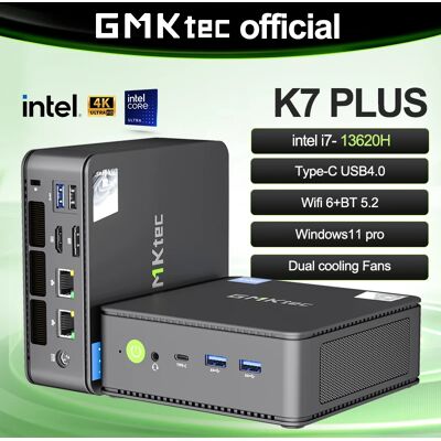 GMKtec Mini PC K7 PLUS NucBox intel i7-13620H Win11Pro DDR5 16GB 1TB NVME SSD PCie4.0 WIFI6 BT5.2 Desktop Gamer PC 2*2.5G Lan GMKtec Mini PC K7 PLUS NucBox intel i7-13620H Win11Pro DDR5 16GB 1TB NVME SSD PCie4.0 WIFI6 BT5.2 Desktop Gamer PC 2*2.5G Lan