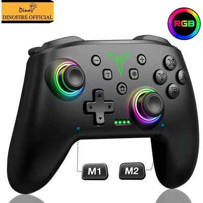 Dinofire Wireless Bluetooth RGB Controller for Nintendo Switch/Switch OLED/Lite Mobile Wired PC Gamepad Multi-Function Joystick Dinofire Wireless Bluetooth RGB Controller for Nintendo Switch/Switch OLED/Lite Mobile Wired PC Gamepad Multi-Function Joystick