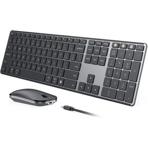 Seenda Wireless Bluetooth Keyboard and Mouse Combo Multi-Device Rechargeable Slim Keyboards and Mice for Win MacBook Pro Air Seenda Wireless Bluetooth Keyboard and Mouse Combo Multi-Device Rechargeable Slim Keyboards and Mice for Win MacBook Pro Air