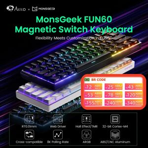 Akko MonsGeek FUN60 Mechanical Keyboard Magnetic Switch 60% Gaming Keyboards Rapid Trigger 0.01mm 8K ARGB HE/TMR Custom Keyboard Akko MonsGeek FUN60 Mechanical Keyboard Magnetic Switch 60% Gaming Keyboards Rapid Trigger 0.01mm 8K ARGB HE/TMR Custom Keyboard
