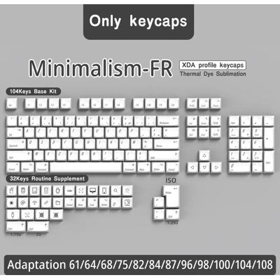 Eagiacme XDA Keycaps PBT French German Spanish UK Abnt2 Keycap For ISO Layout Mechanical Keyboard Dye Sublimation Key Caps ES DE FR BR Eagiacme XDA Keycaps PBT French German Spanish UK Abnt2 Keycap For ISO Layout Mechanical Keyboard Dye Sublimation Key Caps ES DE FR BR