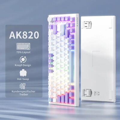 AJAZZ Ak820 - Custom Mechanical Keyboard, RGB, 81 Keys AJAZZ Ak820 - Custom Mechanical Keyboard, RGB, 81 Keys