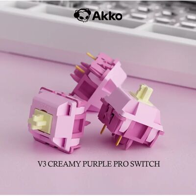 Akko V3 Creamy Purple Pro Switch 5-pin 30gf Tactile Switch Compatible with MX Mechanical Keyboard (45 pcs) Akko V3 Creamy Purple Pro Switch 5-pin 30gf Tactile Switch Compatible with MX Mechanical Keyboard (45 pcs)