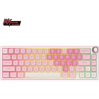 RK Royal Kludge R65 French Wired Mechanical Keyboard 65% Hot-swappable PBT MDA Keycap RGB Gasket English Gamer Keyboard Volume Knob RK Royal Kludge R65 French Wired Mechanical Keyboard 65% Hot-swappable PBT MDA Keycap RGB Gasket English Gamer Keyboard Volume Knob