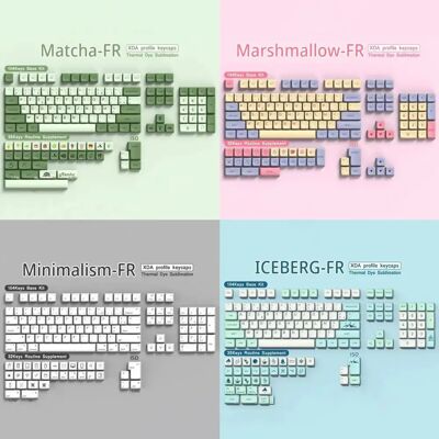 Jaycomia FR Keycaps PBT XDA Keycap For Cherry MX Switch Gaming Mechanical Keyboard GMK67 Dye Sub French Key Caps ISO Azerty Layout Jaycomia FR Keycaps PBT XDA Keycap For Cherry MX Switch Gaming Mechanical Keyboard GMK67 Dye Sub French Key Caps ISO Azerty Layout