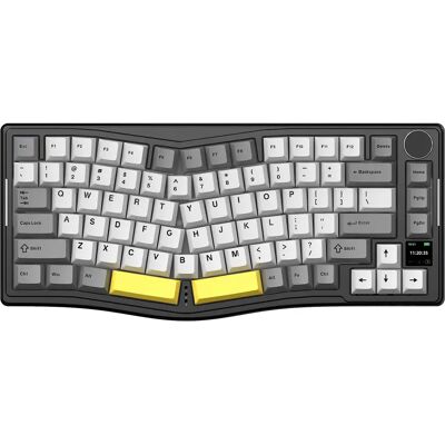AJAZZ AKS075 Mechanical Gaming Keyboard Hot Swappable Ergonomic 0.85 Inch Color Screen Gasket Structure AJAZZ AKS075 Mechanical Gaming Keyboard Hot Swappable Ergonomic 0.85 Inch Color Screen Gasket Structure