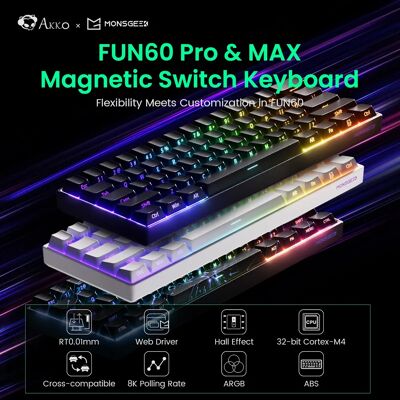 Akko MonsGeek FUN60 Magnetic Switch Mechanical Keyboard - 60% Gaming Keyboard Akko MonsGeek FUN60 Magnetic Switch Mechanical Keyboard - 60% Gaming Keyboard