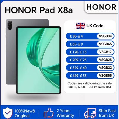 HONOR Pad X8a,EU Version,11-inch High Refresh Rate Eye Comfort Display,8300mAh Battery,Quad-speaker,HONOR WIFI Tablet HONOR Pad X8a,EU Version,11-inch High Refresh Rate Eye Comfort Display,8300mAh Battery,Quad-speaker,HONOR WIFI Tablet