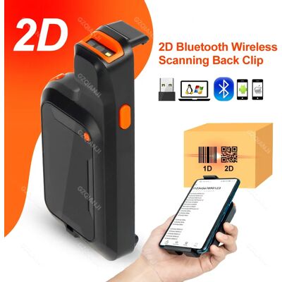 GZQIANJI Wireless Barcode Scanner Mini Bluetooth Back Clip 2D Phone Barcode Reader QR Bar Code Reader PDF417 Scanner for Mobile Scan GZQIANJI Wireless Barcode Scanner Mini Bluetooth Back Clip 2D Phone Barcode Reader QR Bar Code Reader PDF417 Scanner for Mobile Scan