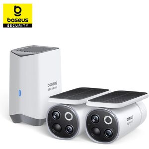 Baseus Security S1 Pro Outdoor Camera 3K Clarity Wireless Solar Security Camera Continuous Power IP67 Wifi Camera 2-Camera Kit Baseus Security S1 Pro Outdoor Camera 3K Clarity Wireless Solar Security Camera Continuous Power IP67 Wifi Camera 2-Camera Kit