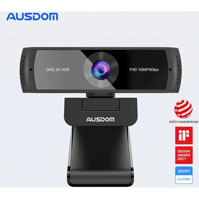 AUSDOM AW651 QHD 2K HDR 30FPS Webcam Autofocus 1080P 60FPS Web Camera With Noise-cancelling Mics and Free Privacy Cover for Live AUSDOM AW651 QHD 2K HDR 30FPS Webcam Autofocus 1080P 60FPS Web Camera With Noise-cancelling Mics and Free Privacy Cover for Live