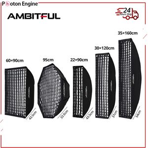 AMBITFUL 60x90cm 22x90cm 30x120cm 35x160cm 95cm Rectangular Octagonal Honeycomb Grid Softbox for Bowens Studio Flash Softbox AMBITFUL 60x90cm 22x90cm 30x120cm 35x160cm 95cm Rectangular Octagonal Honeycomb Grid Softbox for Bowens Studio Flash Softbox