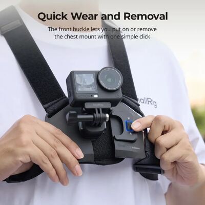 SmallRig Chest Mount for DJI Osmo Action 6 / Nano for Action Cameras with Standard Two-Prong Mount w Quick Release Adapter Mount SmallRig Chest Mount for DJI Osmo Action 6 / Nano for Action Cameras with Standard Two-Prong Mount w Quick Release Adapter Mount