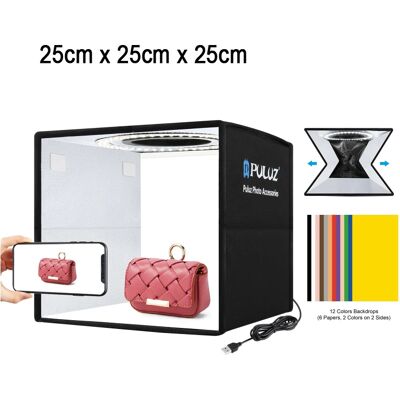 Puluz 25cm Folding Portable Photo High CRI Lighting Studio - Photo Studio Puluz 25cm Folding Portable Photo High CRI Lighting Studio - Photo Studio