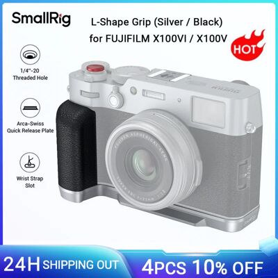 SmallRig L-Shape Handle for FUJIFILM X100VI / X100V, w Arca-Swiss Quick Release Plate for Tripod Mount, w Silicone handle 4555 SmallRig L-Shape Handle for FUJIFILM X100VI / X100V, w Arca-Swiss Quick Release Plate for Tripod Mount, w Silicone handle 4555