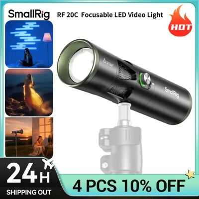 SmallRig RF 20C Portable Focusable LED Video Light 20W CRI 97 TLCI 99 Only 520g 5 Colors LEDs Mini Spotlight for Picture Video SmallRig RF 20C Portable Focusable LED Video Light 20W CRI 97 TLCI 99 Only 520g 5 Colors LEDs Mini Spotlight for Picture Video