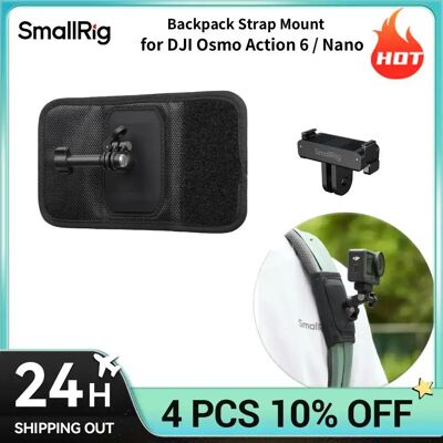 SmallRig Hook and Loop Backpack Strap Mount for DJI Osmo Action 6 / Nano with 360° Ball Head & 2-Prong Mount 6306 SmallRig Hook and Loop Backpack Strap Mount for DJI Osmo Action 6 / Nano with 360° Ball Head & 2-Prong Mount 6306