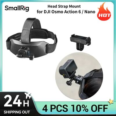 SmallRig Head Strap Mount for DJI Osmo Action 6 / Nano for Fishing Boating Cycling POV Video Recording One-Step Mount 6304 SmallRig Head Strap Mount for DJI Osmo Action 6 / Nano for Fishing Boating Cycling POV Video Recording One-Step Mount 6304