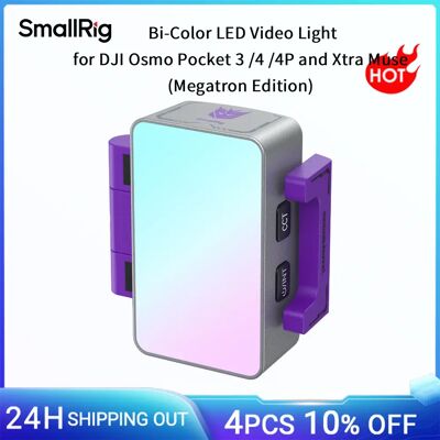 SmallRig Bi-Color LED Video Light for DJI Osmo Pocket 3 /4 /4P and Xtra Muse 2700K-6500K 360° Video Light Megatron Edition -6370 SmallRig Bi-Color LED Video Light for DJI Osmo Pocket 3 /4 /4P and Xtra Muse 2700K-6500K 360° Video Light Megatron Edition -6370