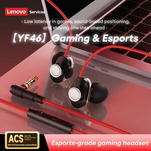 NEW Lenovo YF46 Wired Headphones In-Ear Gaming Earphones 3.5mm/Type-C Lightweight Earbuds With Mic For Mobile Phones Computers NEW Lenovo YF46 Wired Headphones In-Ear Gaming Earphones 3.5mm/Type-C Lightweight Earbuds With Mic For Mobile Phones Computers
