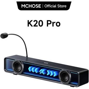 MCHOSE K20 Pro Gaming Soundbar 52mm Dual full-range drivers with tuned airflow ports 7.1 Virtual Surround Sound BT 5.4 & USB-A MCHOSE K20 Pro Gaming Soundbar 52mm Dual full-range drivers with tuned airflow ports 7.1 Virtual Surround Sound BT 5.4 & USB-A