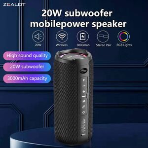 Zealot S49 Pro 20W Wireless Speaker,RGB Light Wireless Hifi Sound quality, Bass Boost,Dual Pairing,3000mAh Battery. Zealot S49 Pro 20W Wireless Speaker,RGB Light Wireless Hifi Sound quality, Bass Boost,Dual Pairing,3000mAh Battery.