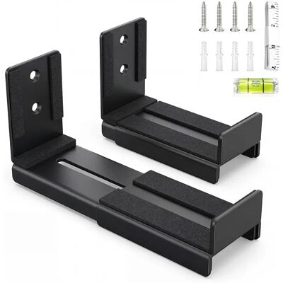 NONE Soundbar Wall Bracket Adjustable Telescopic Depth Sturdy Heavy-Duty Steel Material Wall Mounted Bracket for Bar Speaker Support NONE Soundbar Wall Bracket Adjustable Telescopic Depth Sturdy Heavy-Duty Steel Material Wall Mounted Bracket for Bar Speaker Support