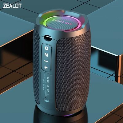 ZEALOT-S49 Portable Bluetooth Speaker 360 Stereo Sound 20W IPX6 Waterproof Wireless Bluetooth 5.2 Outdoor Speaker ZEALOT-S49 Portable Bluetooth Speaker 360 Stereo Sound 20W IPX6 Waterproof Wireless Bluetooth 5.2 Outdoor Speaker