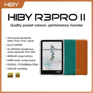 HiBy R3 Pro II / Gen 2 HiFi MP3 Music Player USB DAC Headphone AMP CS43198*2 OPA1622*4 4000mAh 480mW Output DSD256 MQA 8X PD2.0 HiBy R3 Pro II / Gen 2 HiFi MP3 Music Player USB DAC Headphone AMP CS43198*2 OPA1622*4 4000mAh 480mW Output DSD256 MQA 8X PD2.0