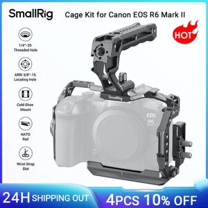 SmallRig R6 Mark II Camera Cage Kit for Canon EOS R6 Mark II with Top Handle Cable Clamp Arca-Swiss Quick Release Plate -5197 SmallRig R6 Mark II Camera Cage Kit for Canon EOS R6 Mark II with Top Handle Cable Clamp Arca-Swiss Quick Release Plate -5197