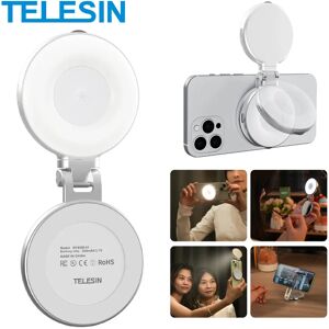 TELESIN Magnetic Fill Light Mini Selfie Light 3 Modes Adjustable Brightness for Smartphone Iphone XIAOMI HUAWEI SAMSUNG Phone TELESIN Magnetic Fill Light Mini Selfie Light 3 Modes Adjustable Brightness for Smartphone Iphone XIAOMI HUAWEI SAMSUNG Phone