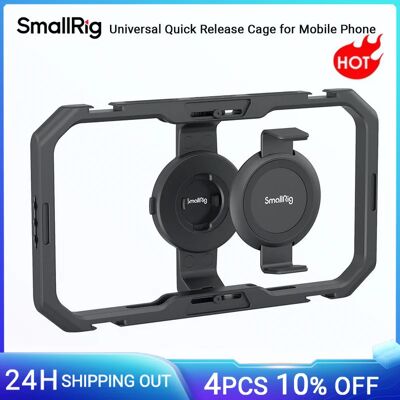 SmallRig Universal Quick Release Cage for Mobile Phone for iPhone 17/16 Pro / 17 Pro Max for Android phones with Cold Shoe -4299 SmallRig Universal Quick Release Cage for Mobile Phone for iPhone 17/16 Pro / 17 Pro Max for Android phones with Cold Shoe -4299