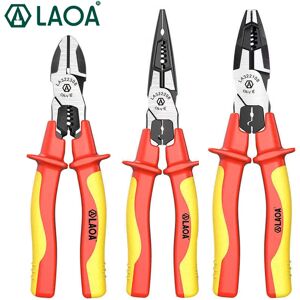 LAOA Insulated Pliers Needle Nose Wire Cutters Crimping Cable Shearing Withstand Voltage 1000V Electrician Wire Stripper LAOA Insulated Pliers Needle Nose Wire Cutters Crimping Cable Shearing Withstand Voltage 1000V Electrician Wire Stripper