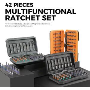 E·DURABLE 42 in 1 Wireless Cordless Magnetic Ratchet Screwdriver Set Portable Mini Handle Precision Hand Tool Kit for Household Repair E·DURABLE 42 in 1 Wireless Cordless Magnetic Ratchet Screwdriver Set Portable Mini Handle Precision Hand Tool Kit for Household Repair