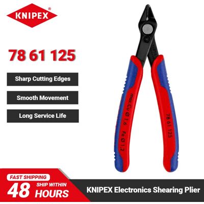 KNIPEX 78 61 125 Electronics Shearing Pliers 5 Inches Electronic Super Knips with Opening Spring and Opening Limiter KNIPEX 78 61 125 Electronics Shearing Pliers 5 Inches Electronic Super Knips with Opening Spring and Opening Limiter