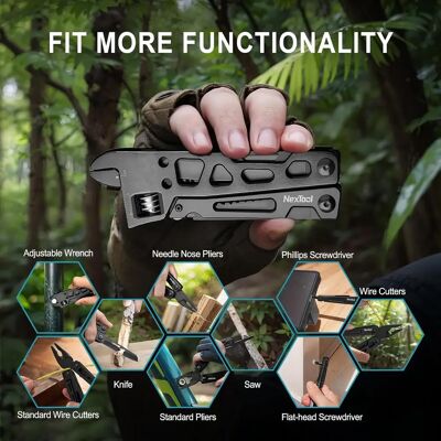 NexTool Adjustable Wrench W3 9 in 1 Multitool Pliers Wire Cutters Saw Screwdrivers Cutting Tool For Camping Emergency Kit NexTool Adjustable Wrench W3 9 in 1 Multitool Pliers Wire Cutters Saw Screwdrivers Cutting Tool For Camping Emergency Kit