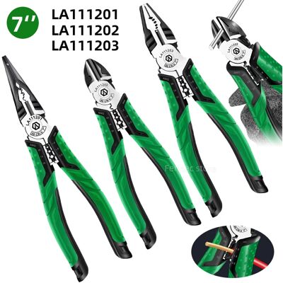 FENNEC LAOA Multifunction Wire Stripper Wire Cutters/Long Nose/Diagonal Nose Pliers 7-inch Electrician Hand Tools Industrial Grade FENNEC LAOA Multifunction Wire Stripper Wire Cutters/Long Nose/Diagonal Nose Pliers 7-inch Electrician Hand Tools Industrial Grade