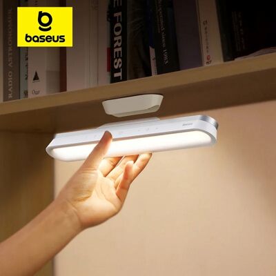 Baseus Magnetic Desk Lamp Hanging LED Table Lamp Chargeable Stepless Dimming Cabinet Night Light Closet Wardrobe Study Read Lamp Baseus Magnetic Desk Lamp Hanging LED Table Lamp Chargeable Stepless Dimming Cabinet Night Light Closet Wardrobe Study Read Lamp