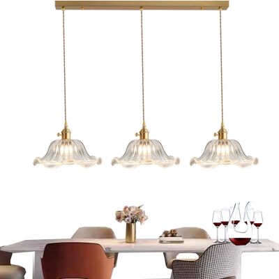 Ramalho Vintage Pressed Glass Pendant Lamp Lotus Leaf Ceiling Chandelier Brass Dining Room Hotel Suspension Hanging Light Kitchen Island Ramalho Vintage Pressed Glass Pendant Lamp Lotus Leaf Ceiling Chandelier Brass Dining Room Hotel Suspension Hanging Light Kitchen Island
