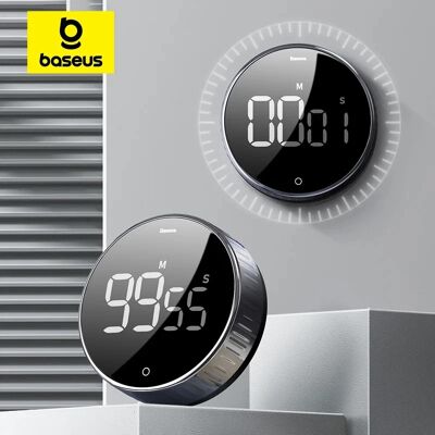 Baseus Magnetic Kitchen Timer Rotation Countdown Digital Timer Alarm Cooking Timer Clock Study Baking Reminder Stopwatch Clock Baseus Magnetic Kitchen Timer Rotation Countdown Digital Timer Alarm Cooking Timer Clock Study Baking Reminder Stopwatch Clock