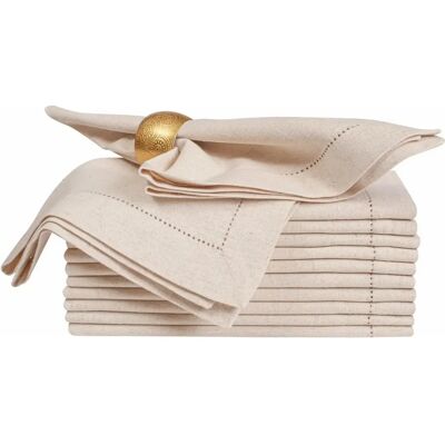 NONE Set of 12 Hemstitched Linen Napkins Chistmas Cloth Napkins Nature Color Dinner Napkins Washable Flax Cloth Napkin NONE Set of 12 Hemstitched Linen Napkins Chistmas Cloth Napkins Nature Color Dinner Napkins Washable Flax Cloth Napkin