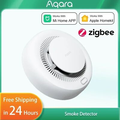 Aqara Matter Smoke Detector Sensor Fire Alarm Monitor Zigbee 3.0 Sound Alert Smart Home Security Work With Mi Home Homekit APP Aqara Matter Smoke Detector Sensor Fire Alarm Monitor Zigbee 3.0 Sound Alert Smart Home Security Work With Mi Home Homekit APP